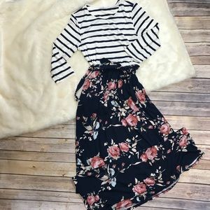 bernice 2fer knit maxi dress